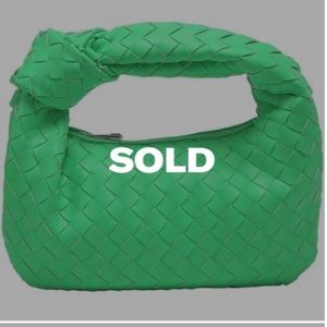 SOLD. Neon Green Knotted Bag